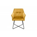 Modern&iacute; designov&eacute; křeslo Armlehne ve žlut&eacute; barvě