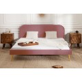Designová manželská růžová postel Ribble 140x200 cm