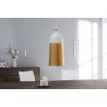 Designov&aacute; modern&iacute; ov&aacute;ln&aacute; lampa ModernChic I 31 cm b&iacute;lo-zlat&aacute;