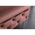 Designov&aacute; taburetka Modern Barock 90cm chesterfield starorůžov&aacute;