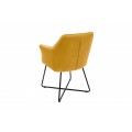 Modern&iacute; designov&eacute; křeslo Armlehne ve žlut&eacute; barvě