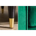 Art-deco designová sedačka Nefertiti 225cm smaragdová