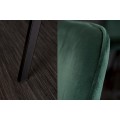 Moderní designová židle Hartlepool Emerald sametová