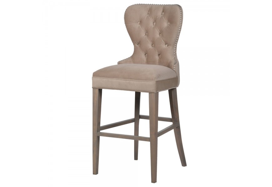 Luxusní barová židle Ador II s Chesterfield prošíváním 119 cm