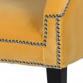 Luxusní art-deco lavice Aldea v hořčicové farbe135cm