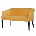 Luxusní art-deco lavice Aldea v hořčicové farbe135cm