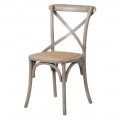 Stylová venkovská ratanová židle Antic Gris 87,5cm