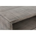 Industriální psací stůl Leeds z mangového dřeva šedý
