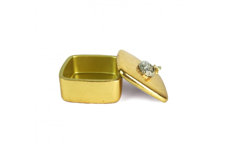 Designová a luxusní zlatá šperkovnice Beea 12cm