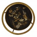 Designový kulatý příruční stolek Gold Leaf 60cm