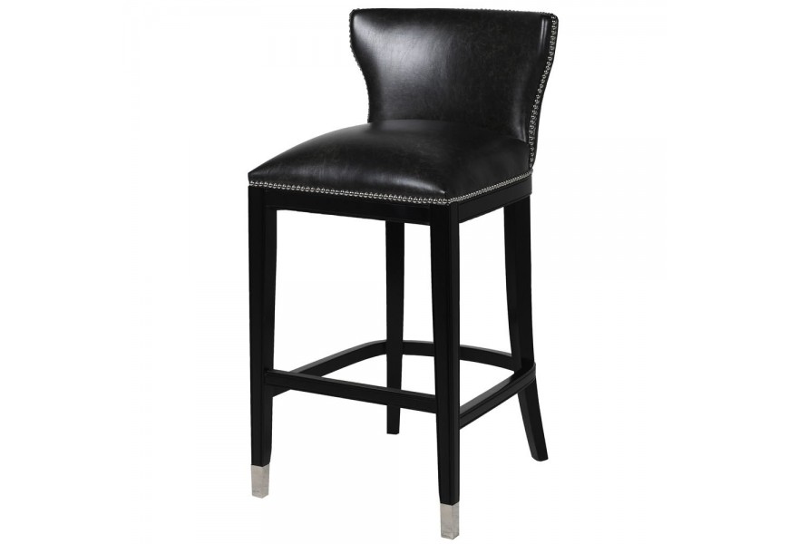Luxusní černá barová židle Bearhad 104cm