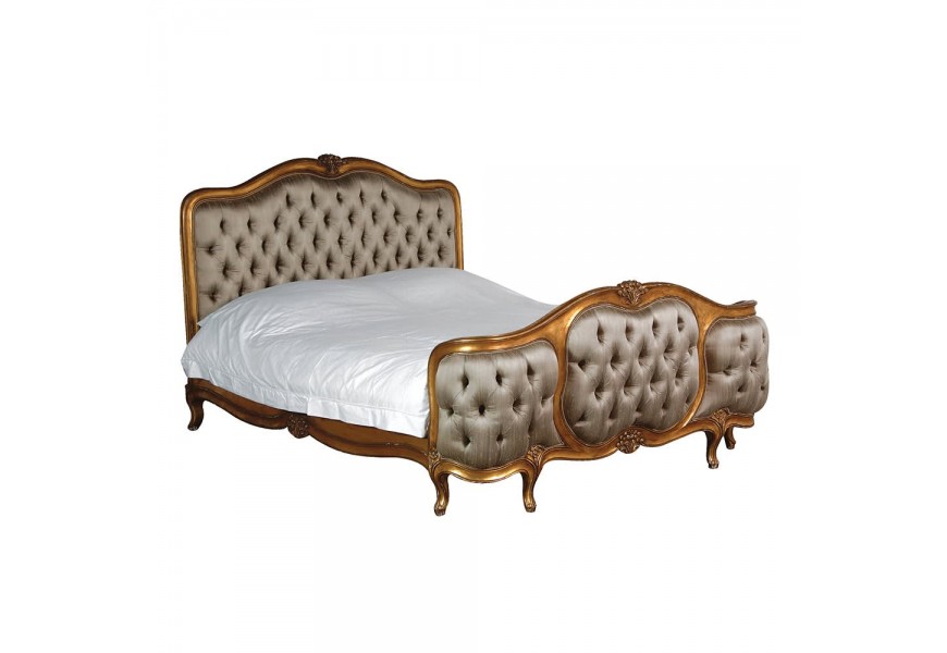 Exkluzivní královská postel Roi Gilt 205cm v barokním stylu