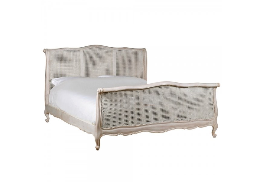 Provensálská ratanová manželská postel Marigold 195cm