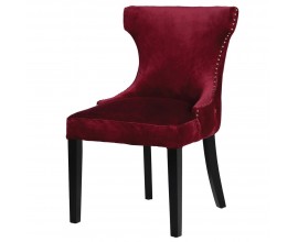 Luxusní červenofialová jídelní židle se stříbrnými cvoky Kilbride 91cm