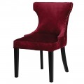 Luxusní červenofialová jídelní židle se stříbrnými cvoky Kilbride 91cm