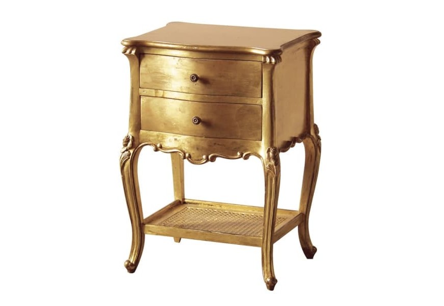 Barokní noční stolek Roi Gilt 71cm zlatý