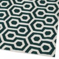 Skandinávský koberec Gemo se zeleno-slonovinovým vzorem z vlny a bavlny 180cm