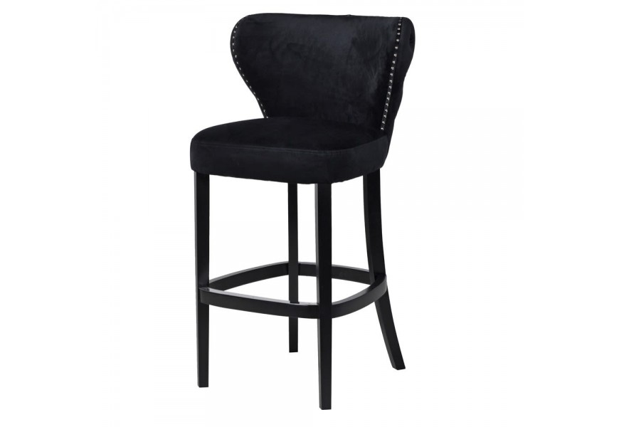 Vintage designová barová židle Black Velvet 59cm