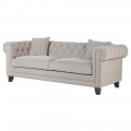 Luxusní chesterfield sedačka Wilmington 213cm v šedé barvě