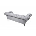 Chesterfield luxusní šedá sedačka Contessa na dekorativních nožičkách 230cm