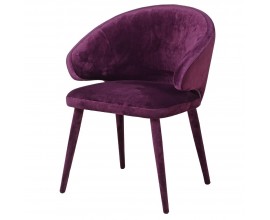 Stylová celočalouněná jídelní židle Greta v odstínu fialového sametu 80cm