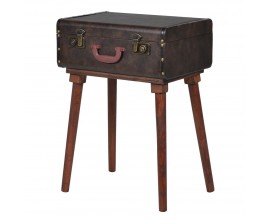 Koloniální příruční stolek Maleta v podobě cestovatelského kufru na podstavě 48cm