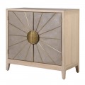 Luxusní art-deco příborník Sunrise z masivního dřeva se zlatými prvky 102cm