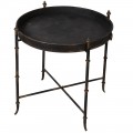 Designový kovový kulatý příruční stolek Adamuz černé barvy 85cm