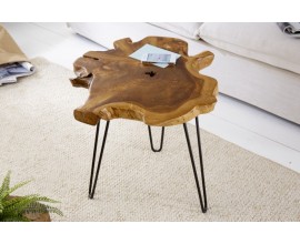 Designový moderní odkládací stolek z kmene stromu Wild 55cm