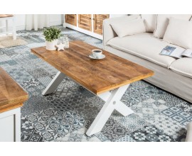 Jedinečný masivní konferenční stolek Frida Blanca 110cm hnědý