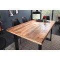 Industriální jídelní stůl Steele Craft z mangového masivního dřeva s kovovými nohami 120cm