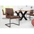 Industriální jídelní židle Imperial hnědá 88cm