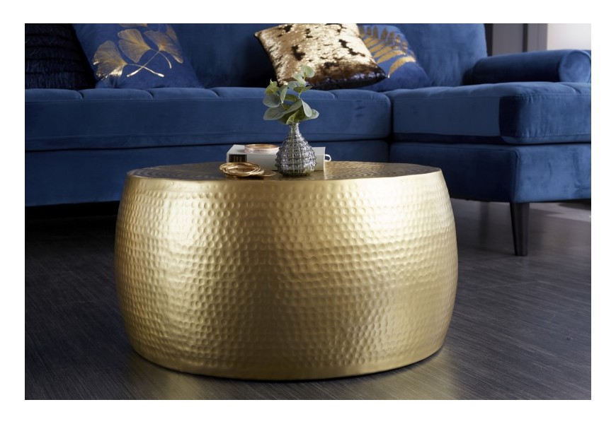 Orientální konferenční stolek Hammerblow Orient 60cm ve zlaté barvě