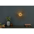 Art-deco zlat&eacute; kruhov&eacute; n&aacute;stěnn&eacute; hodiny Sunburst I ve tvaru slunečn&iacute;ch paprsků 50cm