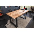 Industriální jídelní stůl Steele Craft z mangového masivního dřeva s kovovými nohami 120cm
