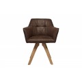 Moderní designová židle Hendry v hnědé barvě s područkami 84cm