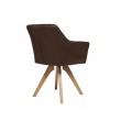 Moderní designová židle Hendry v hnědé barvě s područkami 84cm