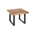 Industriální designový konferenční stolek Steele Craft ze dřeva Sheesham čtvercového tvaru 60cm