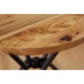 Sada designových příručních stolků z masivu Factory světlá hnědá 46cm