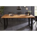 Industriální moderní jídelní stůl Steele Craft z masivního palisandrového dřeva s kovovými nohami 200cm