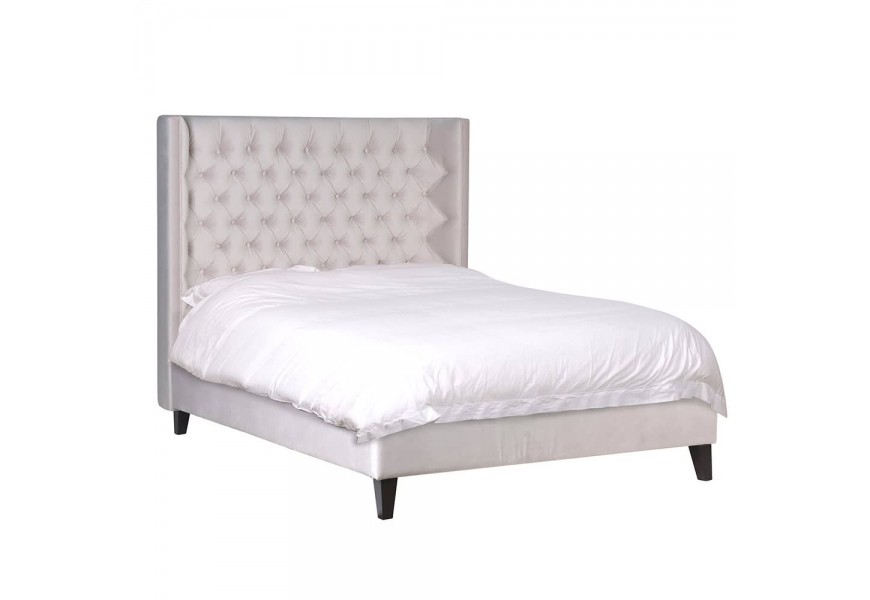 Chesterfield luxusní postel Tulsa II 145cm v bílé barvě
