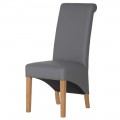 Moderní jídelní židle Palmdale 106cm s šedým potahem