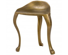 Barokní luxusní kovová židle Gongoris zlaté barvy 53cm