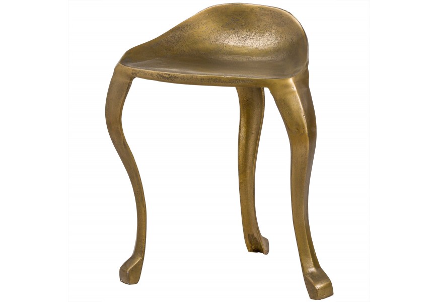 Barokní luxusní kovová židle Gongoris zlaté barvy 53cm