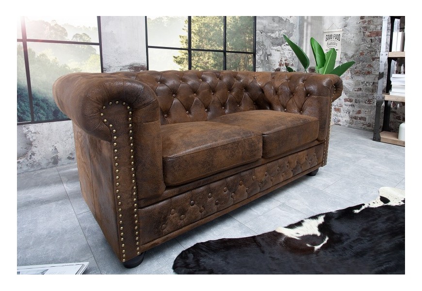 Stylová pohovka Chesterfield II Starožitný vzhled 150 cm