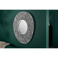Art-deco nástěnné zrcadlo Girvan se stříbrným kovovým rámem kulatého tvaru 76cm