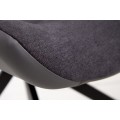 Retro kancelářská židle Carluke s tmavošedým čalouněním a černými kovovými nohami 86cm