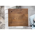 Industriální příruční stolek Elements z dřevěné dýhy a kovu 43cm