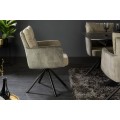 Modern&iacute; otočn&aacute; j&iacute;deln&iacute; židle Laggan v zelenohněd&eacute; potahu 90cm