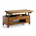Koloniální luxusní konferenční stolek Flash z masivního dřeva Mindi 110cm